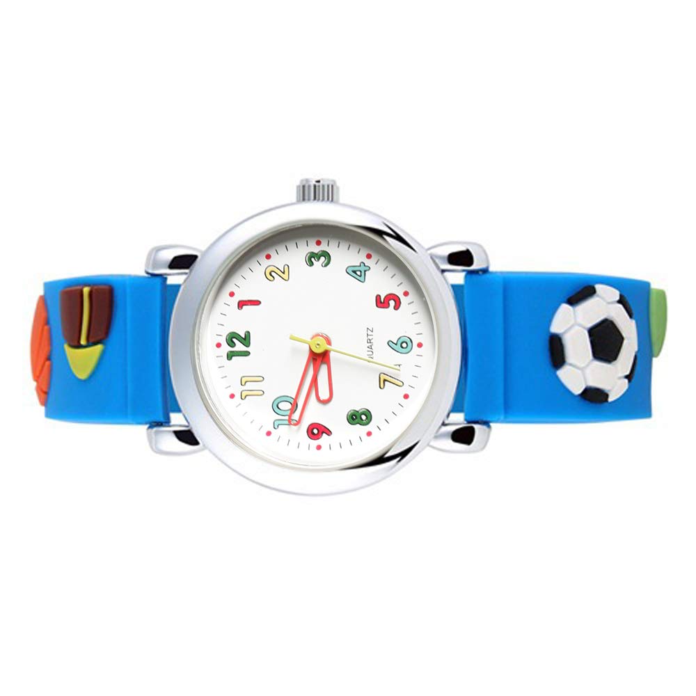 Alwesam 2pcs Toddler Boys Wristwatch,for 3-10 Years Old,3D Cartoon Silicone Watches