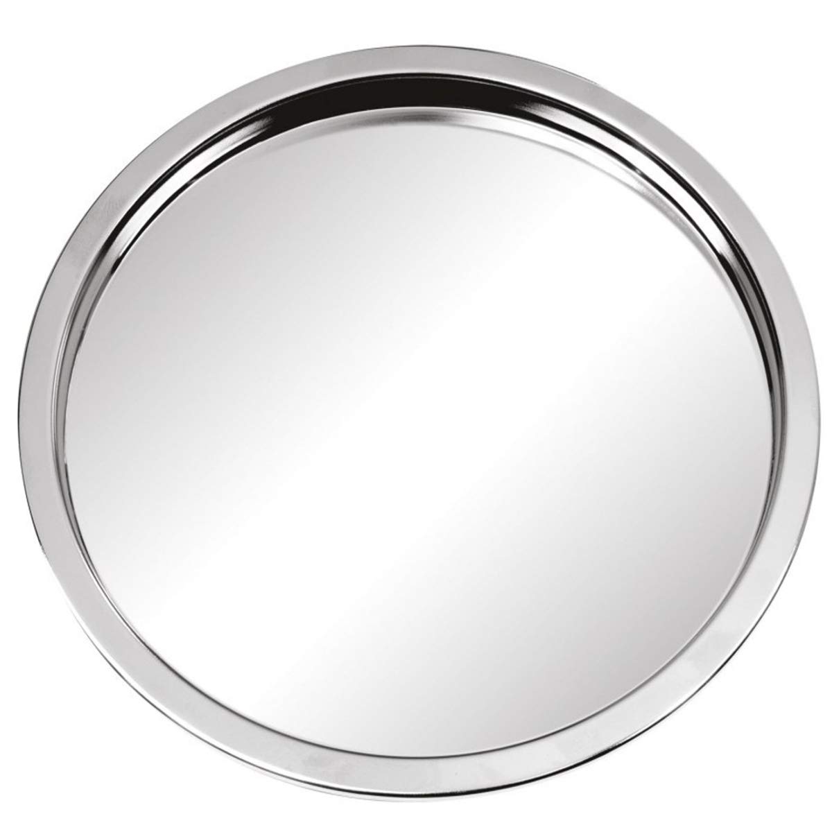 SILBERKANNE Silver Bottle Coaster, Round, Silver Plated, 15 cm Diameter, Protects Table from Water Marks, Decorative