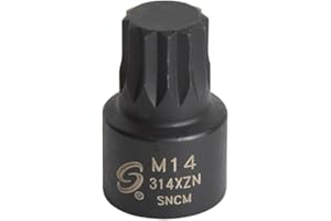 Sunex 314XZN 3/8-Inch Drive M14 Stubby Triple Square Impact Socket