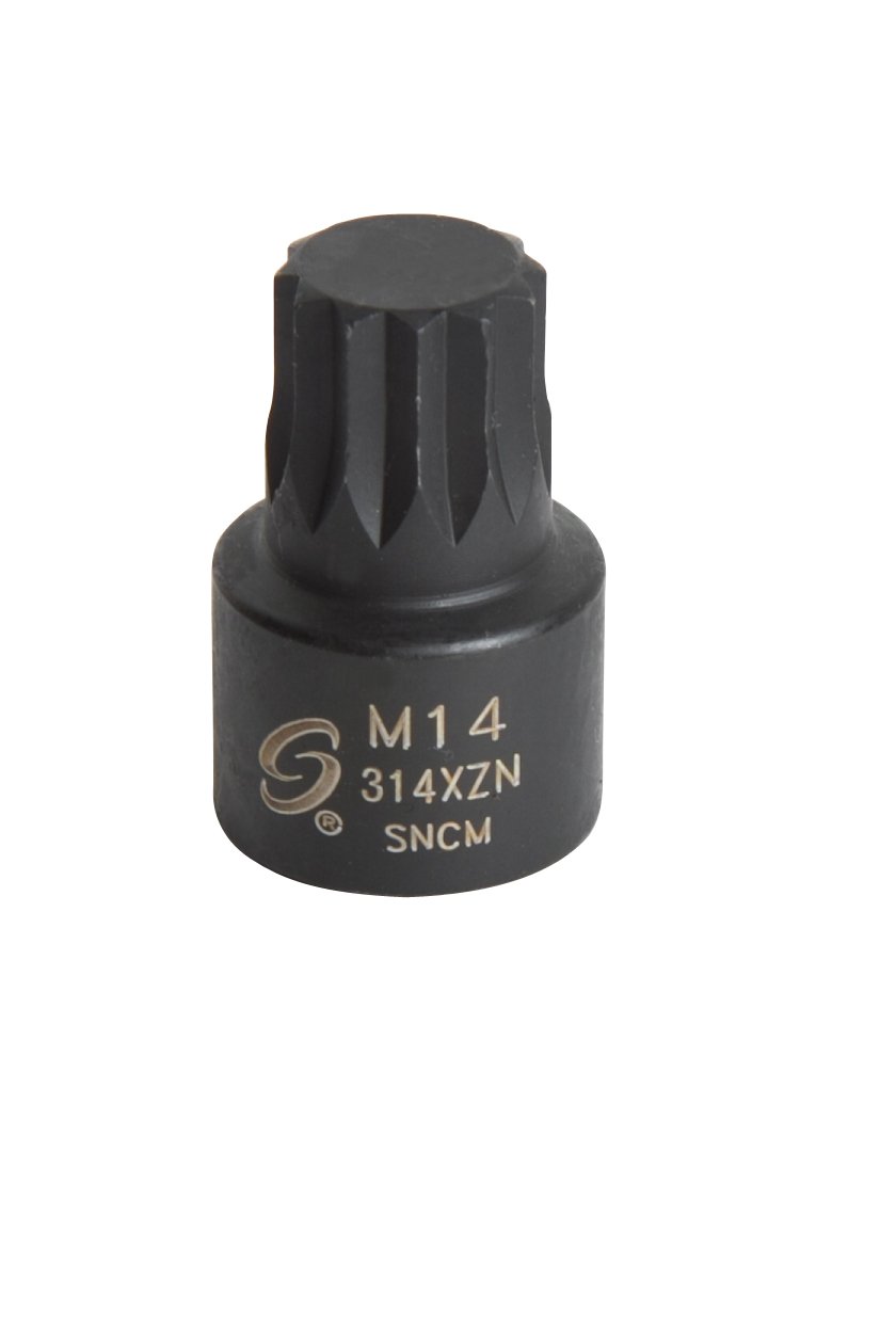 Sunex 314XZN 3/8-Inch Drive M14 Stubby Triple Square Impact Socket