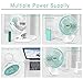 Baby Stroller Mini Battery Operated Clip Fan,Small Portable Fan Powered by Rechargeable Battery or USB Desk Personal Car Gym Workout Camping (green)
