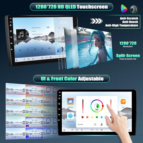 CAMECHO Qualcomm 8-Core 4+64G Android 15 DSP Car Radio for Porsche Cayenne 2002-2010 with Rear View Camera, 9 Inch Wireless Carplay Bluetooth Radio with Android Auto WiFi GPS FM/RDS Mirror Link