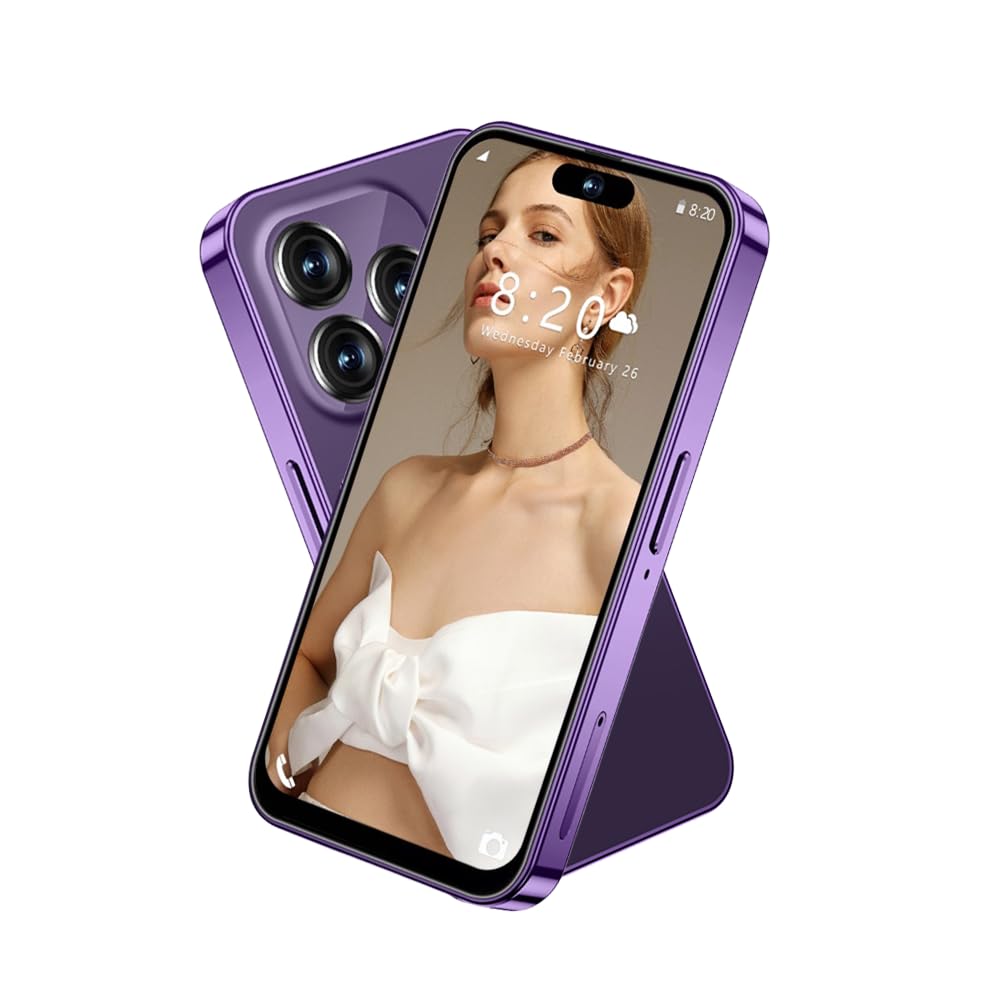 PrzSay mini Smartphone for Kids with 4.0 inch Small HD Screen, 3GB RAM+32GB ROM,4G Dual SIM,Android 10.0,WiFi,Bluetooth,FM,GPS Pocket Phone (Purple)