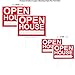 Premium Open House Signs For Real Estate | 4-Pack Realtor-Grade Yard Sign Bundle w/ Directional Arrows | 4 Tall Sturdy H Stakes | Waterproof | BONUS: Ziploc Flyer Bag + Marker | For Sale By Owner Kit