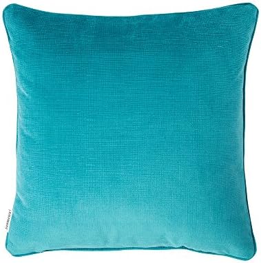 Sanmetex-Faux Velvet Throw Pillows Cover Luxurious Smooth Decorative Pillowcase Cushion Cover With Invisible Zipper For Velvet Throw Pillows 18 x 18-Inch, Teal