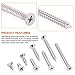Rustark 150Pcs M5 [10-45mm] 304 Stainless Steel Flat Head Phillips Cross Wood Screw Self Tapping Drilling Screws Assortment Kit