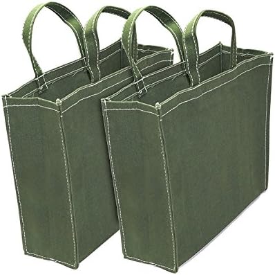 2 Pack heavy duty milk bag/grocery bag/vegetable bag/shopping bag with reinforced handles - 11x3.75x14 inch