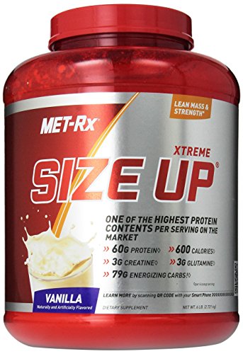 Met-rx® size up gainer vanilla, 6 pound