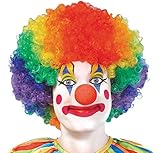 Rainbow Color Clown Afro (Adult Size) 1