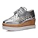 Lucksender Womens Pierced Lace-up Fashion Hollow Wedge Mid Heel Oxfords Shoes