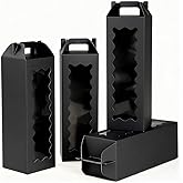 Hzzycaxli 20Pcs Tumbler Gift Box with Handle for 18oz 20oz 30oz Sublimation Glass,Cup boxes for packaging 16oz,water bottle gift boxes,Tumbler Packaging Boxes with window for gifts（Black）
