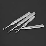 Agatige 4PCS U/V Leather Stitching Groover Stainless Steel Edge Beveler Skiving view 5