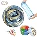 Crystal Slime 14 OZ Non Sticky Galaxy Slime Colorful Kids Putty Mud Non-Toxic No Borax DIY Stress Relief Toys with Letter Accessories for Kids and Adult