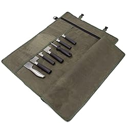 Chef’s Knife Roll Bag,Waxed Canvas Knife Cultery