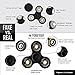 Fidget Spinner [3d Figit] | Tri Spinners | Double Sided Figet Toy with Pouch and Warranty (Street Black) by Fidgeteer