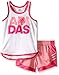 adidas Baby Girls' Top and Short Set, White, 24 Months