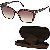 Tom Ford FT1030 WINONA Cat Eye Shape Sunglasses + Bundle With eSHADES Eyewear Cleaning Kit