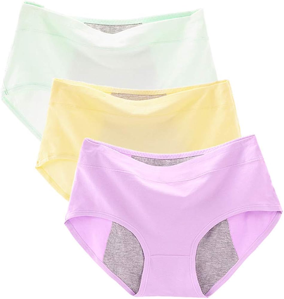 NEIYIpl 3 Packs of Physiological Pants Menstrual Period AntiSide