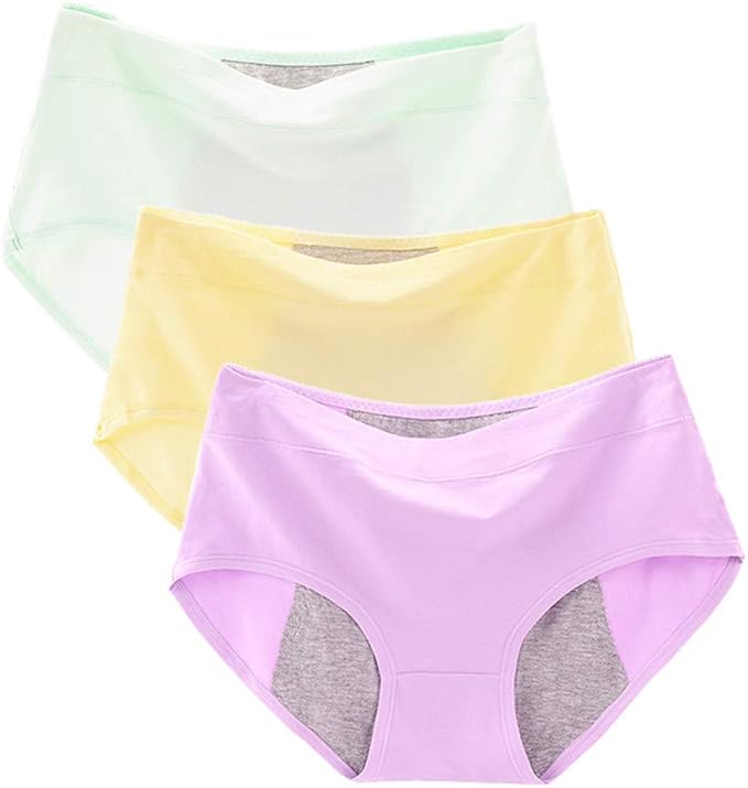 NEIYIpl 3 Packs of Physiological Pants Menstrual Period AntiSide