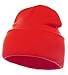 Red Warm 12 Inch Long Winter Beanie - Simple Warm 12 Inch Winter Beanie Hat In Lovely Red