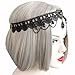 Halloween Gothic Lolita Flower Black Lace Elastic Hair Band Crown Headband Party Headwear (FD-07)
