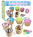 Greenco Ice Cream Bowls and Spoons Set of 6 | Vibrant Colors Kids' Ice Cream Bowls Set | Ice Cream Sundae Bowls for Kids | Ice Cream Bowl Gift Set | Ice Cream Sundae Kit for Summer Holiday Parties