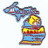 Michigan Lansing 4 Color Fridge Magnet