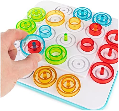 Marbles OTRIO – Nueva edición del juego de mesa estratégico para la familia – Alinea los peones en una versión modernizada del Morpion en forma de juego de mesa – Multijugador – Juego infantil de 8