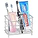 Famistar Electric Toothbrush Holder, Stainless Steel Bathroom Storage Organizer Stand Rack - Multi-Functional 6 Slots for Large Powered Toothbrush, Toothpaste, Cleanser, Comb, Razor primary