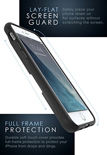 Smartish iPhone 7/8 Wallet Case - Wallet Slayer Vol. 2 [Slim Protective Kickstand] Credit Card Holder for Apple iPhone 8/7 (Silk) - Black Onyx - Thumbnail 5