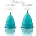 Athena Menstrual Cup - #1 Recommended Period Cup Includes Bonus Bag - Size 1, Solid Blue - Leak Free Guaranteed!