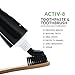 Activ-8 Activated Charcoal Toothpaste (100g) and Bamboo Toothbrush Kit Teeth whitening, Eliminates bad breath, Prevents tooth decay, Removes smoke stains and coffee stains