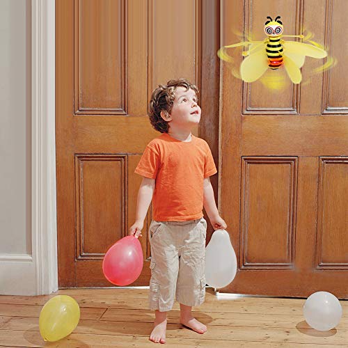 Auryee Flying Ball Bee Toys,RC Infrared Induction Drone Helicopter with Shinning LED Light Hand-Controlled Flying Kids Toy for Age 3 4,5,6,7,8,9,10+Year Old Kid,Boys,Girls,Child Toy for Outdoor Indoor - Thumbnail 5
