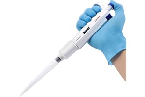 Four E's Scientific Lab 5ml Micropipette, Adjustable Single-Channel Pipette, 1000-5000ul Microliter Volume Pipettor