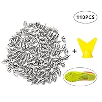 QVQQ Track Spikes 1/4 Inch Pyramid Shoes Spike Replacements Stainless Steel Spikes Track and Cross Country Spikes for Track Sprint Running Shoes 110 Pcs with Spike Wrench and Storage Box