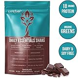 LYFE FUEL Meal Replacement Shake | Keto, Vegan & Gluten Free Plant Based Protein + Organic Superfood Greens | Chocolate | 18g Rice + Pea Protein | 14 Meals