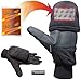 Heat Factory Gloves with Pop-Top Mittens, with Hand Heat Warmer Pockets, Black, Large
