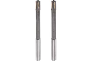 HARFINGTON 2pcs Chucking Reamers 8mm H7 C1/K30 Carbide Tip Precision Straight Flutes Round Shank Lathe Machine Milling Cutters