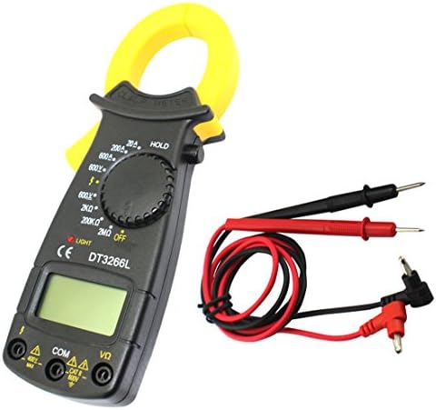 qianzhi Digital Clamp Meter, 600A AC/DC Multimeter Current Clamp Pincers Voltmeter Ammeter Ohm Current Voltage Tester