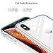 RANVOO Clear iPhone Xs Max Glass Case, Hard 10H Tempered Glass Back [Never Yellows] + Premium Silicone Bumper [Non Slip] Full Protective Transparent Cover for iPhone Xs Max 6.5 inch, Crystal Clear