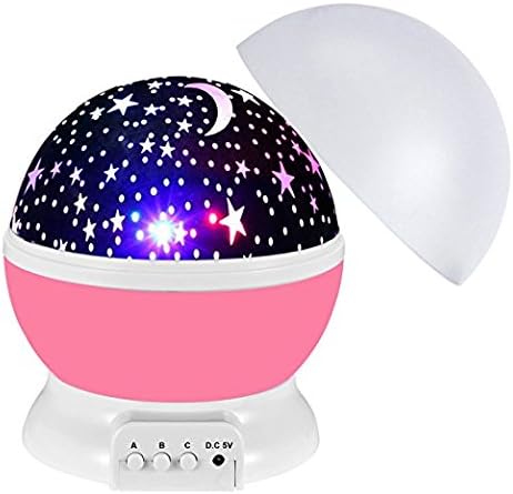 YOMIJN Child Night Light Moon Projector 360 Degree Rotation Night Light Lamp Unique Christmas Gifts Child Women Baby Best Gifts (Pink)