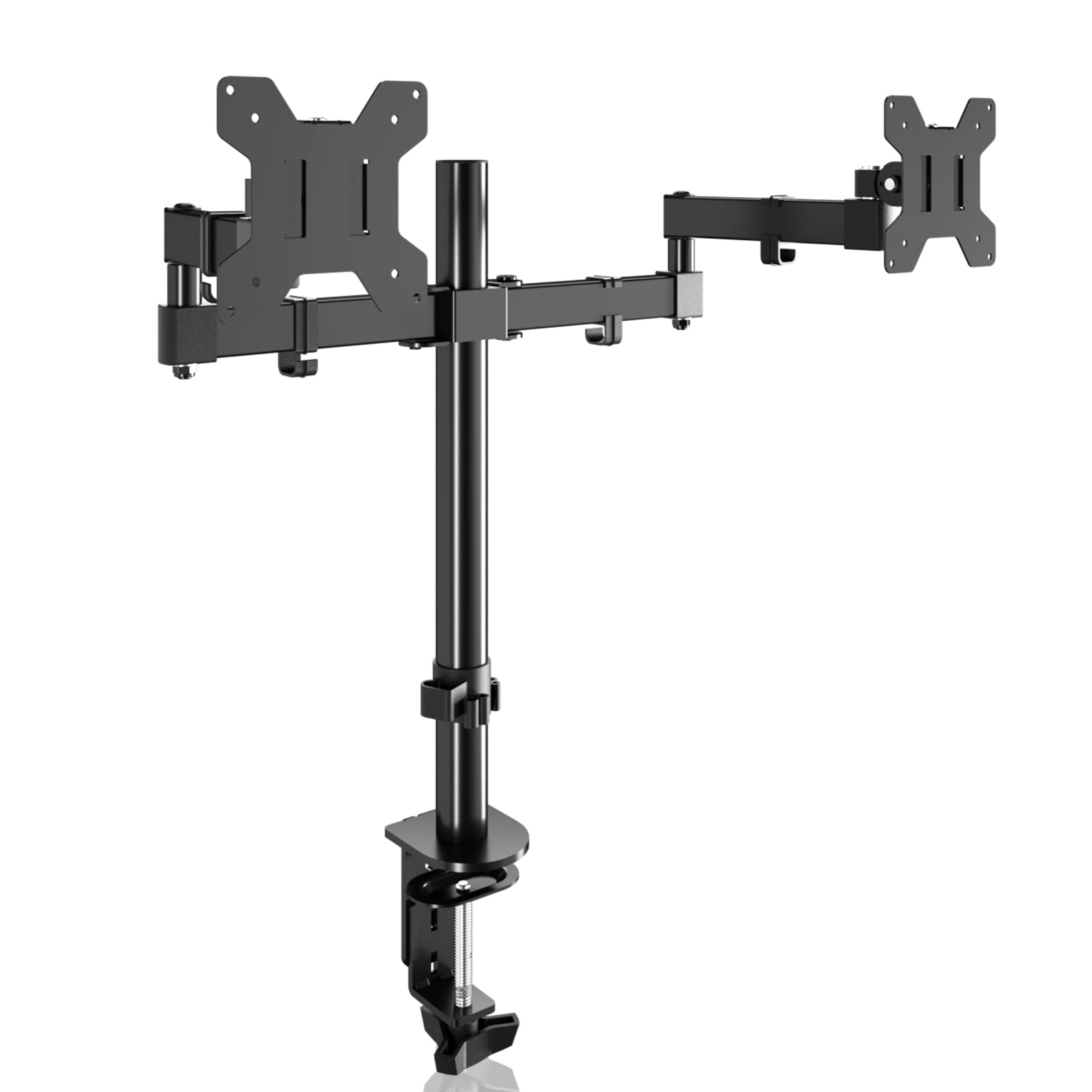 Bracwiser Dual Monitor Mount for 13-32 inch LCD LED Screens up to 10kg, Two PC Monitor Arms for Desk with Tilt Swivel Rotation & Height Adjustable, VESA 75/100mm MD7442