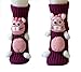 Womens Socks 3d Animal Cartoon Knitted Non-slip Sole Thick Warm Wool Socks