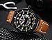Voeons Men‘s Watches Brown Leather Strap Quartz Auto Date Casual Watch
