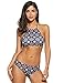 Ekouaer High Neck Halter Bikini Top Floral Swimsuits Two Piece Bathing Suits Triangle Bottoms for Women Teen Juniors XS-XXL