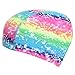 Attraco Kids' Non-Water Proof Swim Cap Fit for Little Girls Boys Aged 2-6 Years