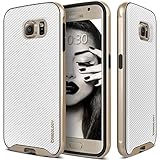 Galaxy S6 Case, Caseology® [Envoy Series] Premium Leather Bumper Cover [Carbon Fiber White] [Leather Bound] for Samsung Galaxy S6 - Carbon Fiber White