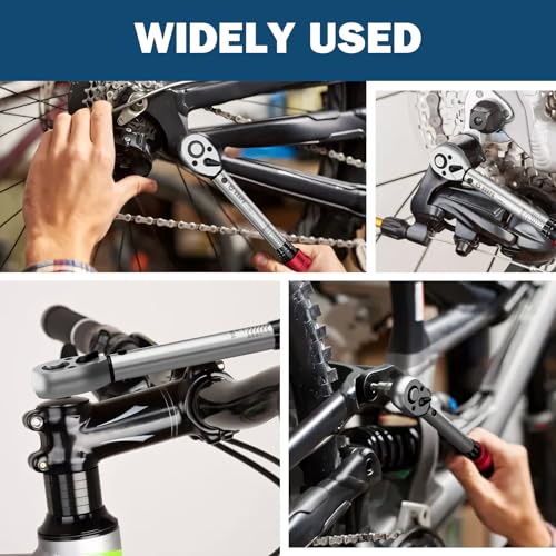 VANPO Bicycle Torque Wrench, 1-25 Nm, 1/4 Inch Torque Wrench Set with 30 S2 Bits, ±3% Precision, 72 Tooth Ratchet, Small Torque Wrench for MTB Bike, Motorcycle, Maintenance and Repair
