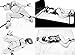 Dimlan Under Bed Restraint System Kit - Adjustable Straps Fit Almost Any Size Mattress - Bondageromance Kit with Ankle Cuffs HandCuffs Soft Comfortable for Couples Adventure Handcuffs SM Sex Play 79-4