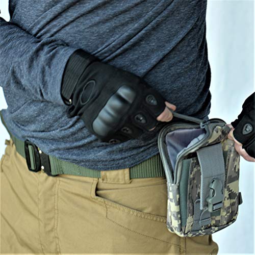 Military Tactical [MESH] Hat Bundle: 20-in-1 Tool, Operator Cap Embroidered Morale Patches (Velcro) Pouch Airsoft/Paintball - [U.S. Army - ACU Digital Camo] - Thumbnail 3